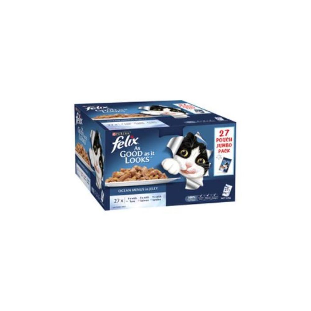 Felix Agail Ocean Menus In Jelly Cat Food 27x85g 27 pack 3558010P