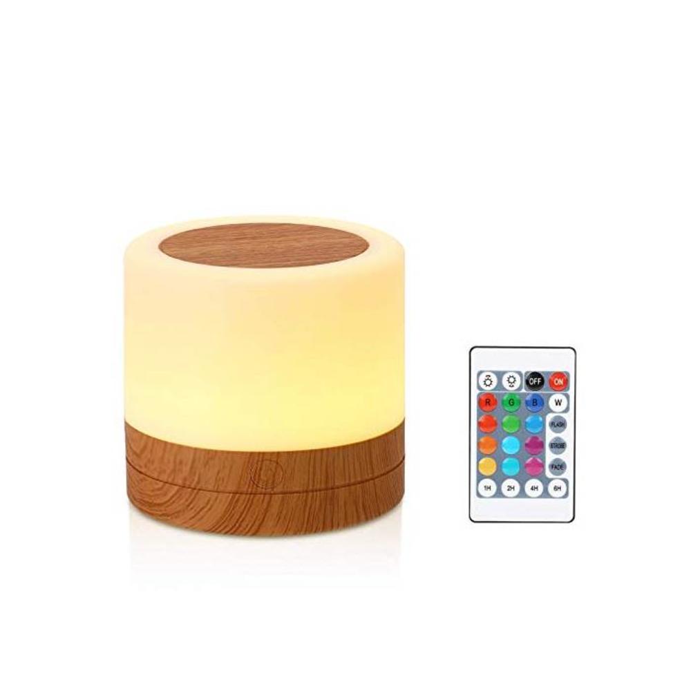LED Night Light, TAIPOW Table Lamps for Bedroom, Desk Lamp for Living Room, Dimmable Bedside Lamp Nursery Decor for Kids with Color Changing, Touch Sensor/ Remote Control/ USB Rech B081DTJ27B