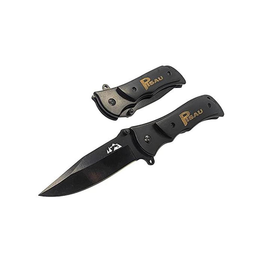 Folding Knife with Metal Handle-Small Manual Opening Which Fit in Your Pocket Perfect for Camping Tools, Hunting, Fishing, Hiking, Survival-Made from Stainless Steel- Keyring B08561CDWD