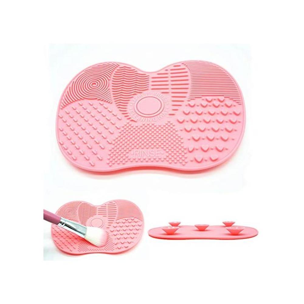 Silicone Makeup Brush Cleaning Mat Scrubber Washing Tools with Suction Cup Makeup Brush Cleaner Pad B08KFT4TL9