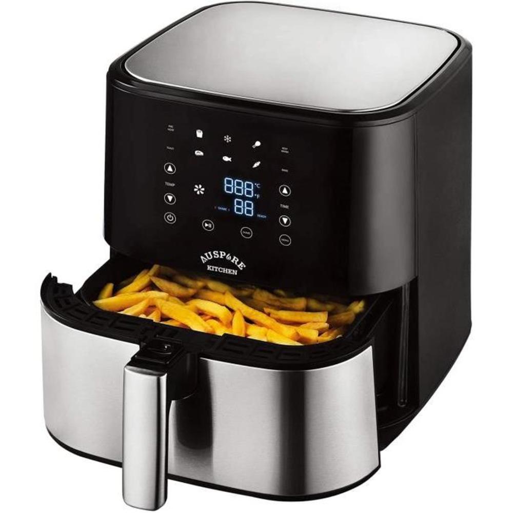 Auspure Kitchen Premium Digital Air Fryer, Stainless Steel 3.5L Capacity, Touchscreen with 10 Presets (Unique 100 Recipes including Aussie favorite Recipes), Keep Warm Option, Shak B08KPSS6GG