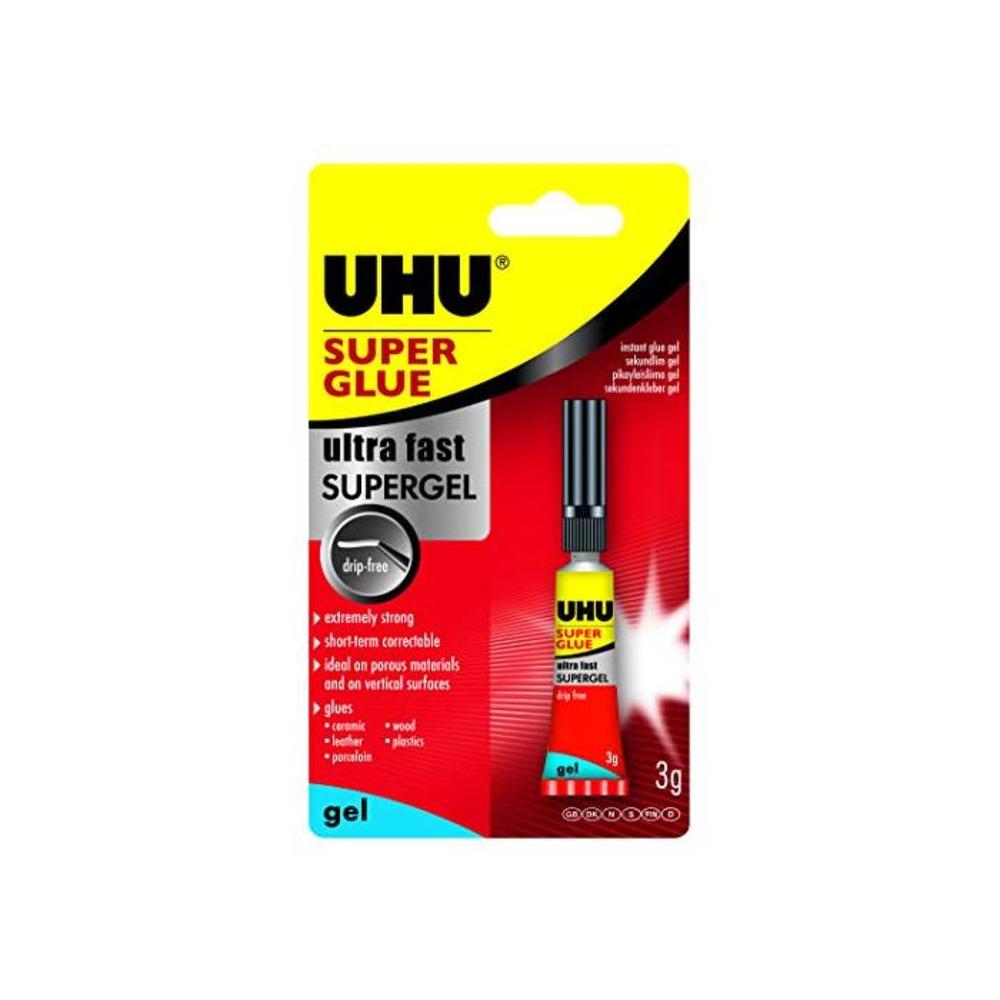 UHU Super Glue Ultra Fast Gel 3ml, (33-40796) B00CMPV6B8
