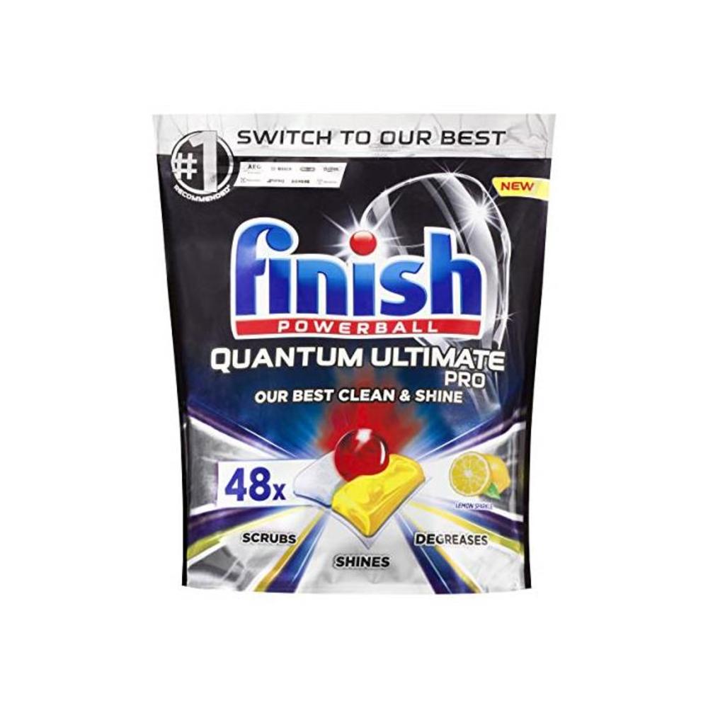 Finish Powerball Quantum Ultimate Pro Dishwasher Tablets, 48 Pack,, Lemon Sparkle B08567PY1X