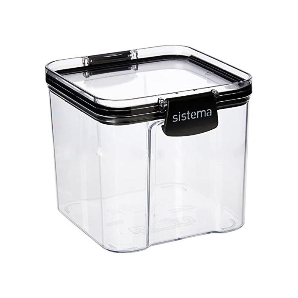 Sistema J7S91 Ultra Square Food Container, 700ml, Black and Stone B01N20YNTR
