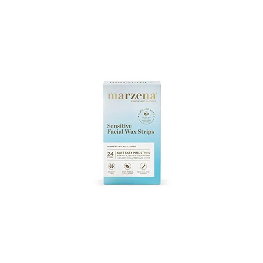 Marzena Facial Wax Strips 24s, 24 count (Pack of 1), white B07VN77NTD