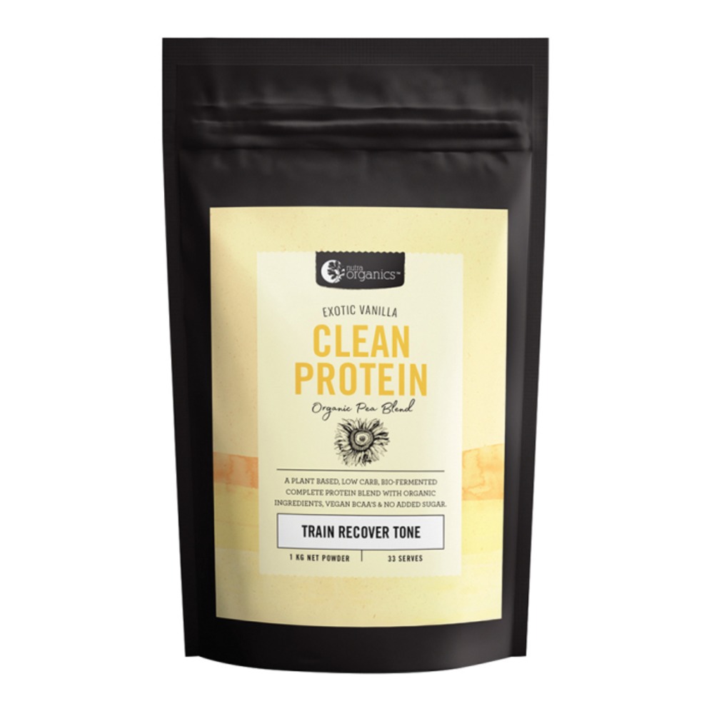 Nutra Organics Clean Protein (Organic Pea Blend) Exotic Vanilla 1kg