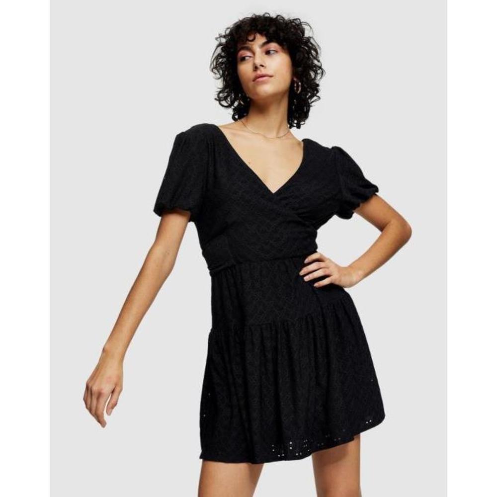 TOPSHOP Broderie Wrap Dress TO101AA21LCS