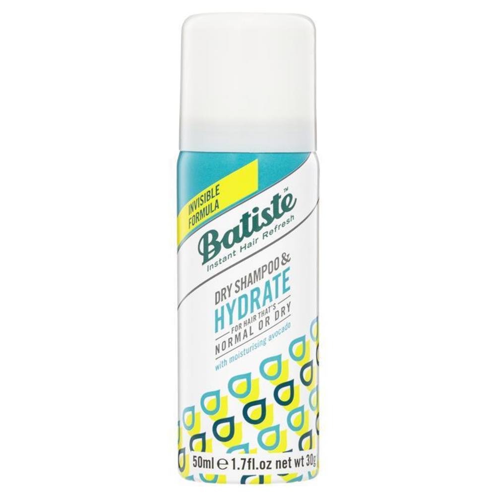 바티스테 헤어 베네핏 하이드레이트 드라이 샴푸 50ml, Batiste Hair Benefits Hydrate Dry Shampoo 50ml