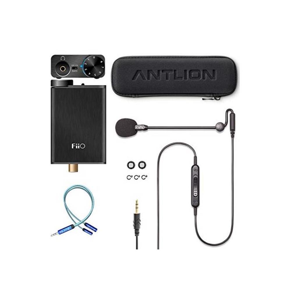 Antlion Audio ModMic Uni with Mute Switch Bundle with FiiO E10K Black USB DAC and Headphone Amplifier, and Blucoil Y Splitter for Audio, Mic B07ZZLVJLX