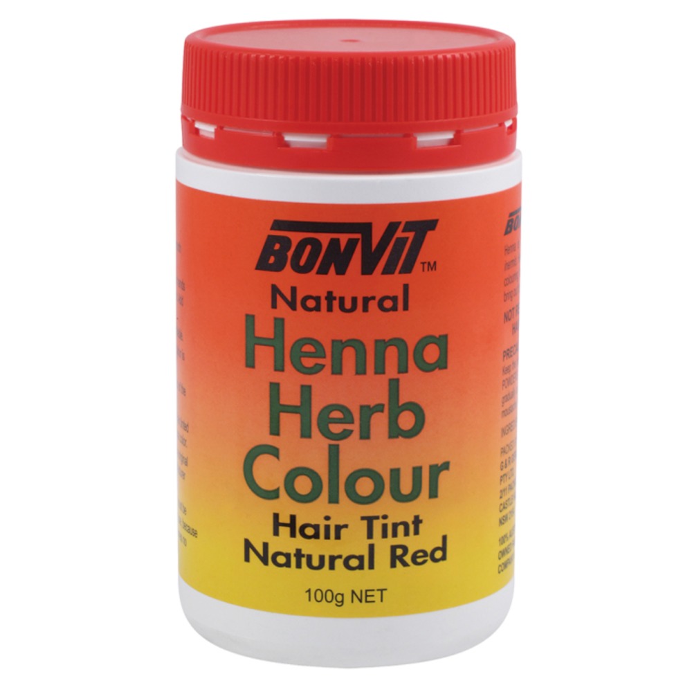 본빗 헤나 허브 컬러 헤어 틴트 내츄럴 레드 100g, Bonvit Henna Herb Colour Hair Tint Natural Red 100g