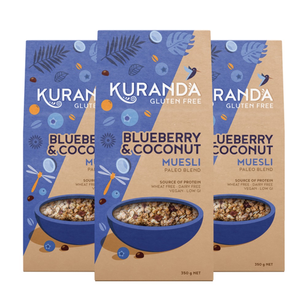 쿠란다 글루틴 프리 뮤즐리 블루베리 and 코코넛 (팔레오 블렌드) 3kg, Kuranda Gluten Free Muesli Blueberry and Coconut (Paleo Blend) 3kg