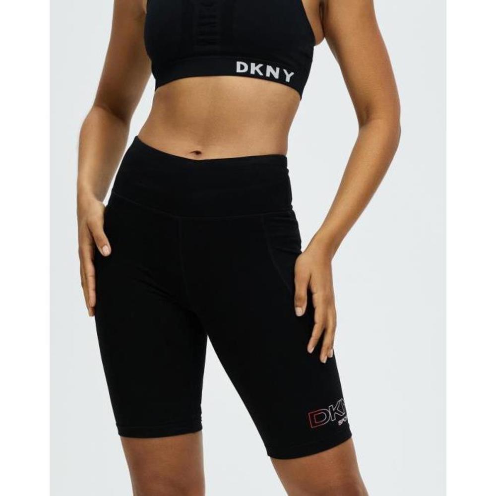 DKNY Ombre Logo High Waist Bike Shorts with Pockets DK097SA00RML