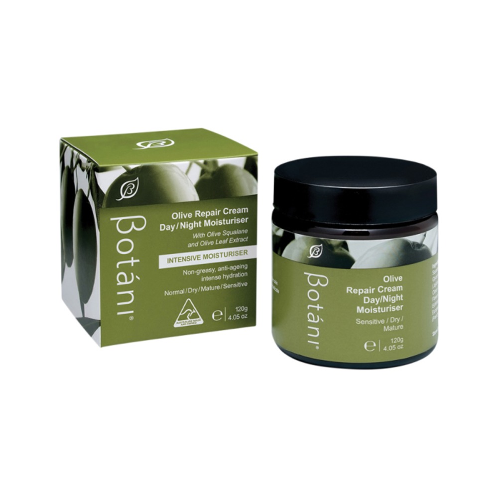 보타니 올리브 리페어 크림 데이/나이트 모이스쳐라이저 (센시브/드라이/마츄어) 120g, Botani Olive Repair Cream Day/Night Moisturiser (Sensitive/Dry/Mature) 120g