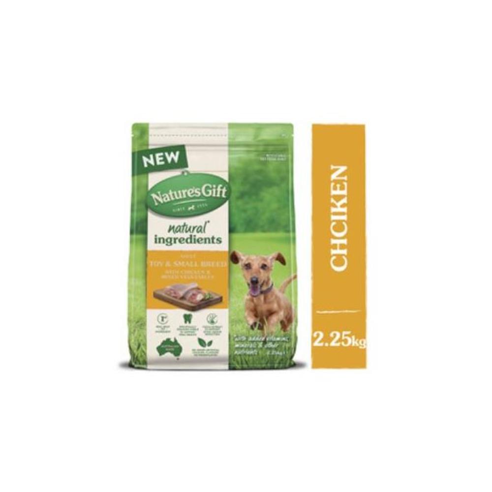 Nature&#039;s Gift Adult Toy &amp; Small Breed Dry Dog Food With Chicken and Mixed Vegetables 2.25kg 3993789P