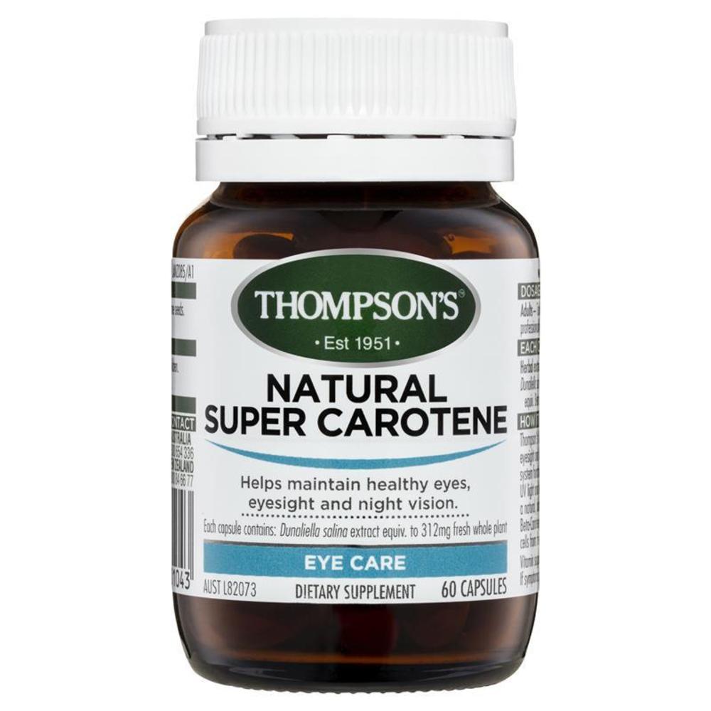 톰슨 내츄럴 슈퍼 캐로틴 60 정 Thompsons Natural Super Carotene 60 Capsules