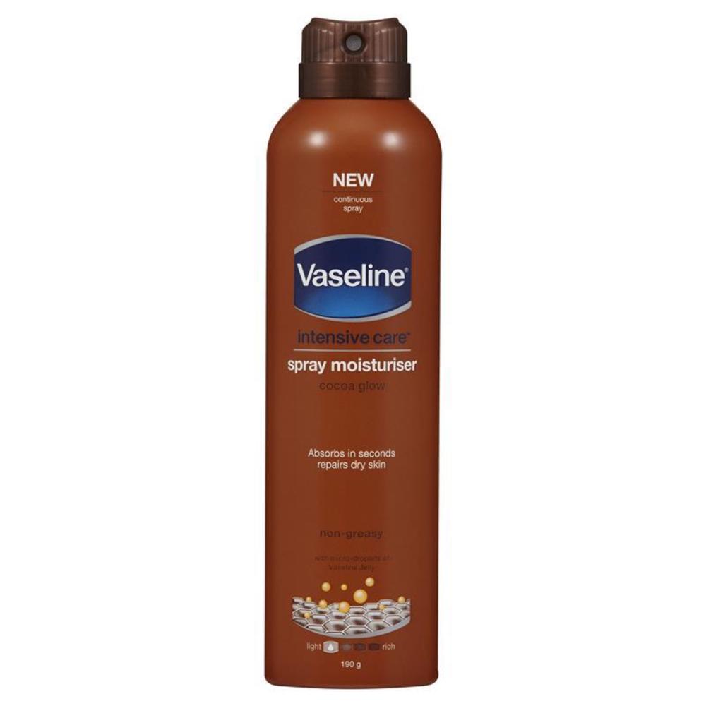 바셀린 인텐시브 케어 스프레이 앤 고 모이스쳐라이저 코코아 190g, Vaseline Intensive Care Spray and Go Moisturiser Cocoa 190g