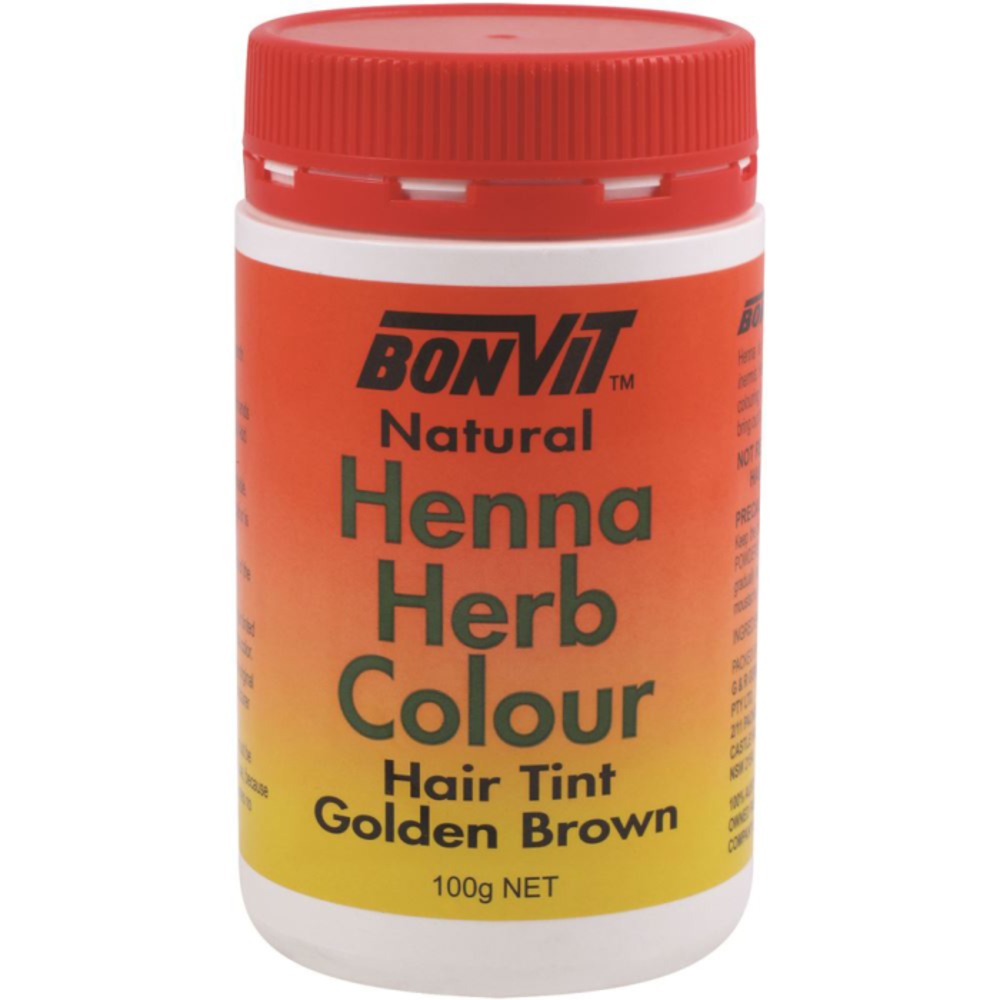 본빗 헤나 허브 컬러 헤어 틴트 골든 브라운 100g, Bonvit Henna Herb Colour Hair Tint Golden Brown 100g