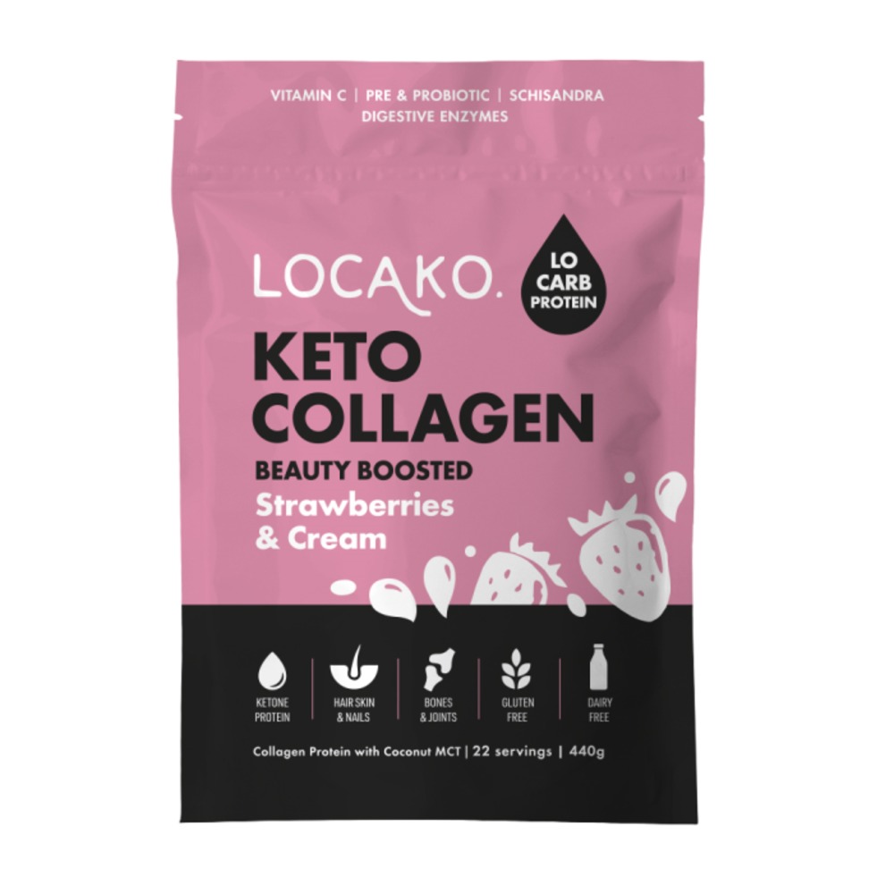 로카코 키토 콜라겐 스트로베리 앤 크림 440g, Locako Keto Collagen Strawberries and Cream 440g