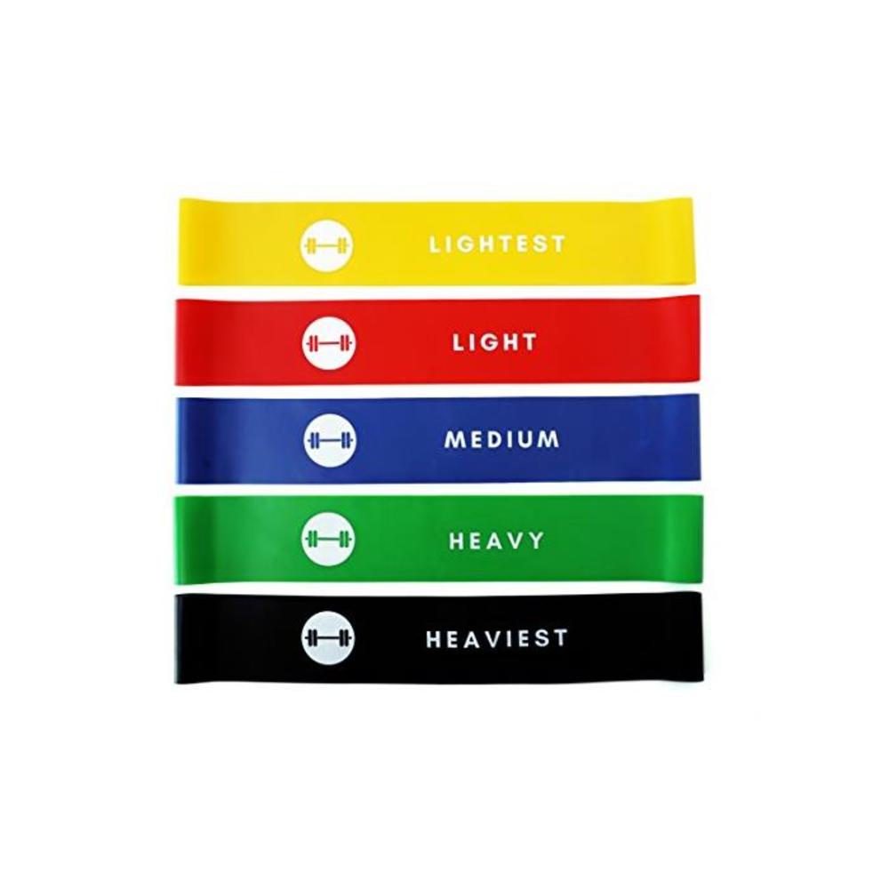 Resistance Loop Bands - Elevans Premium Exercise Bands Set of 5 for Yoga, Pilates, and Strength Training B07378S7QV