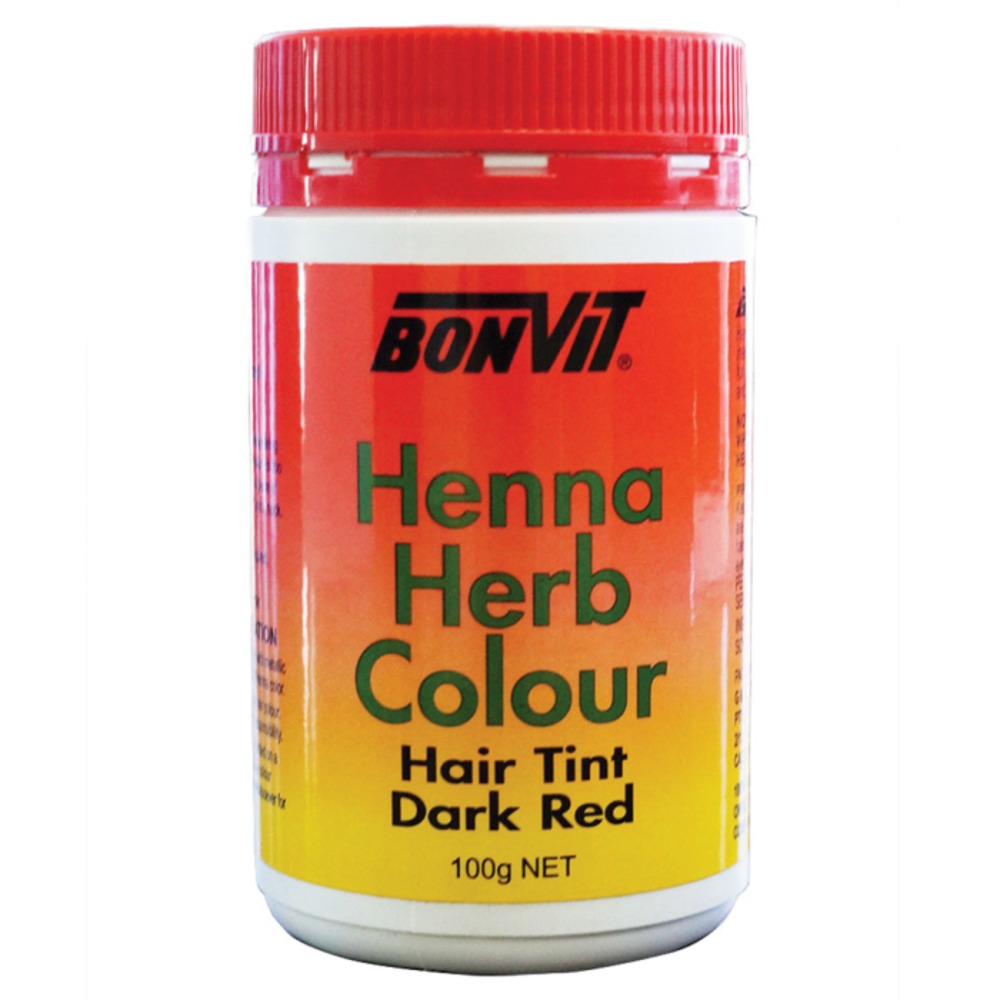 본빗 헤나 허브 컬러 헤어 틴트 다크 레드 100g, Bonvit Henna Herb Colour Hair Tint Dark Red 100g