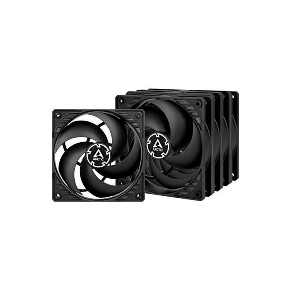 ARCTIC P12 PWM PST Value Pack - 120 mm Case Fan, Five Pack, PWM Sharing Technology (PST), Pressure-optimised, Very Quiet Motor, Computer, 200-1800 RPM - Black/Black B07HC782D5