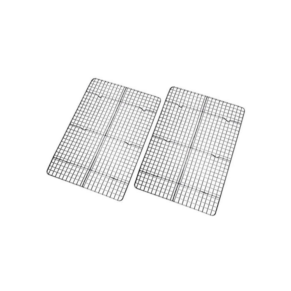 Checkered Chef Cooling Rack Baking Rack Twin Set. Stainless Steel Oven and Dishwasher Safe Wire Rack. Fits Half Sheet Cookie Pan B06Y5F3NGY