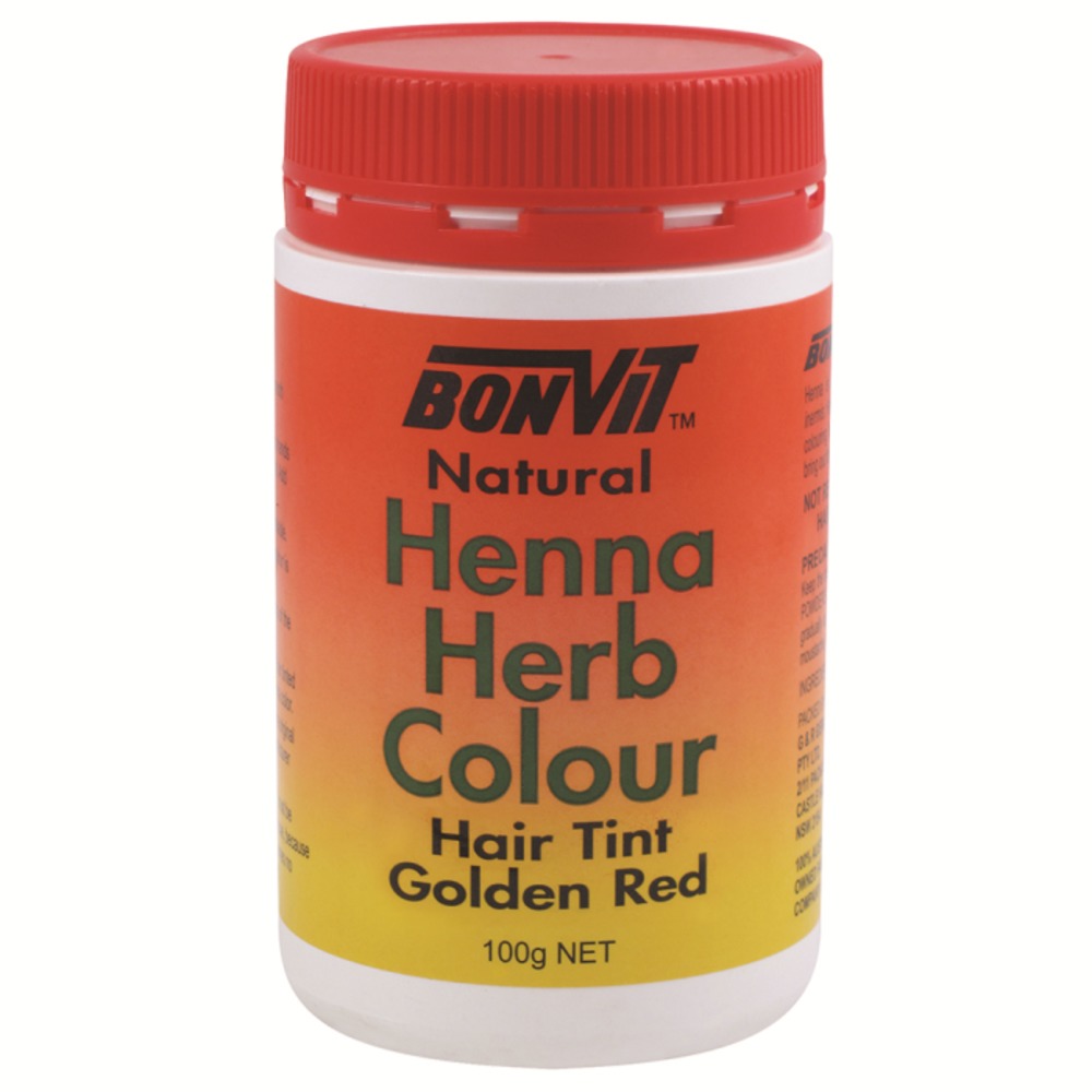 본빗 헤나 허브 컬러 헤어 틴트 골든 레드 100g, Bonvit Henna Herb Colour Hair Tint Golden Red 100g