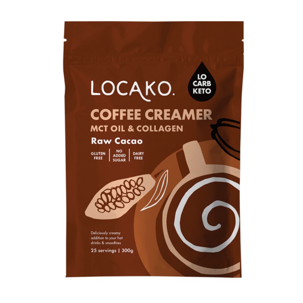 로카코 커피 크리머 생 카카오 (인리치드 윗 MCT 오일 and 그라스 페드 콜라겐) 300g, Locako Coffee Creamer Raw Cacao (Enriched with MCT Oil and Grass Fed Collagen) 300g