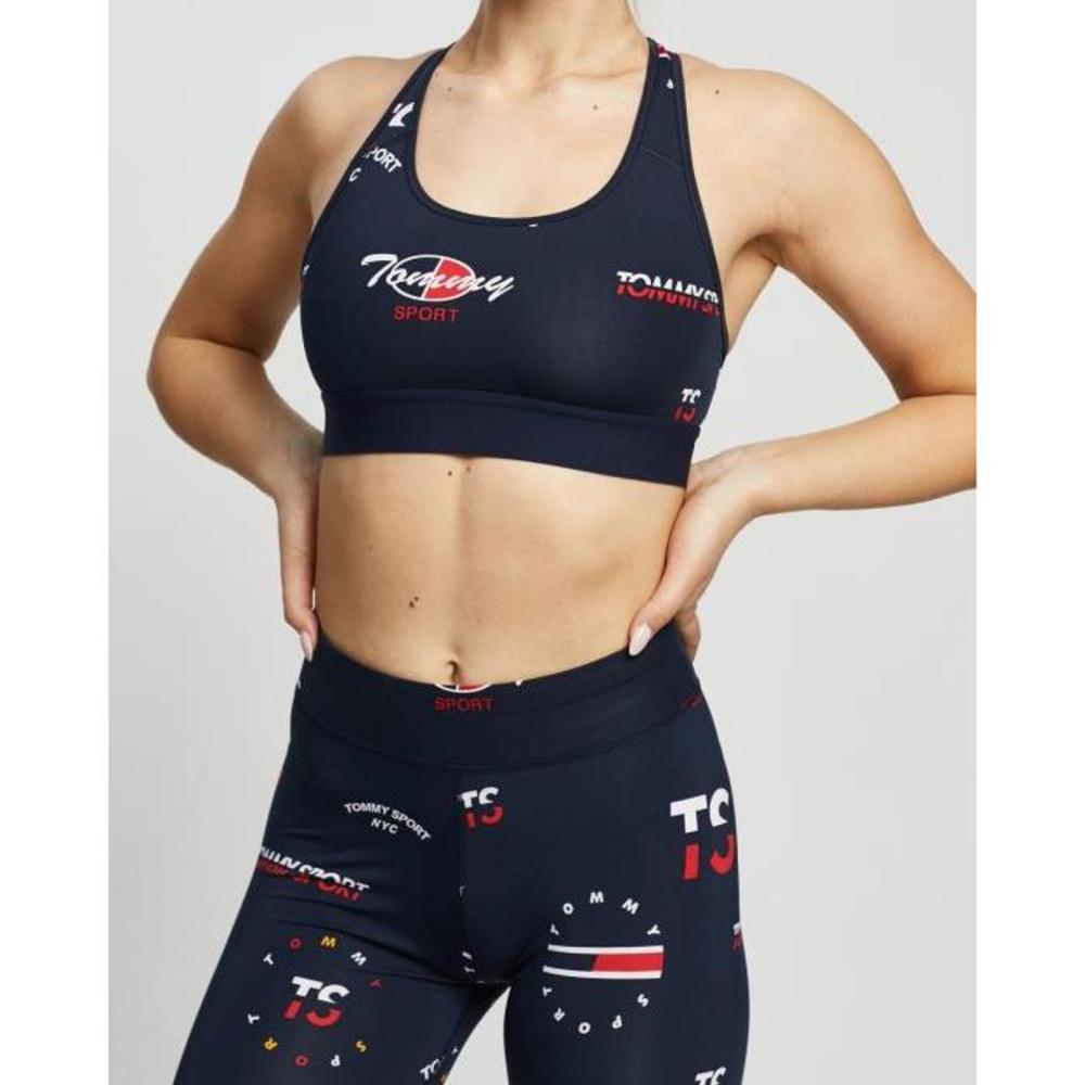 Tommy Hilfiger Medium Support Racerback Graphic Sports Bra TO336AA23OFC