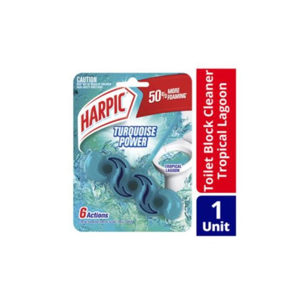 Harpic Turquoise Power 6 Tropical Lagoon Scent 39g