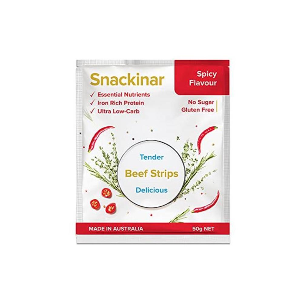Snackinar – Spicy Flavour Beef Strips – High quality protein with essential nutrients – No sugar and ultra low carb B0812YWZHT