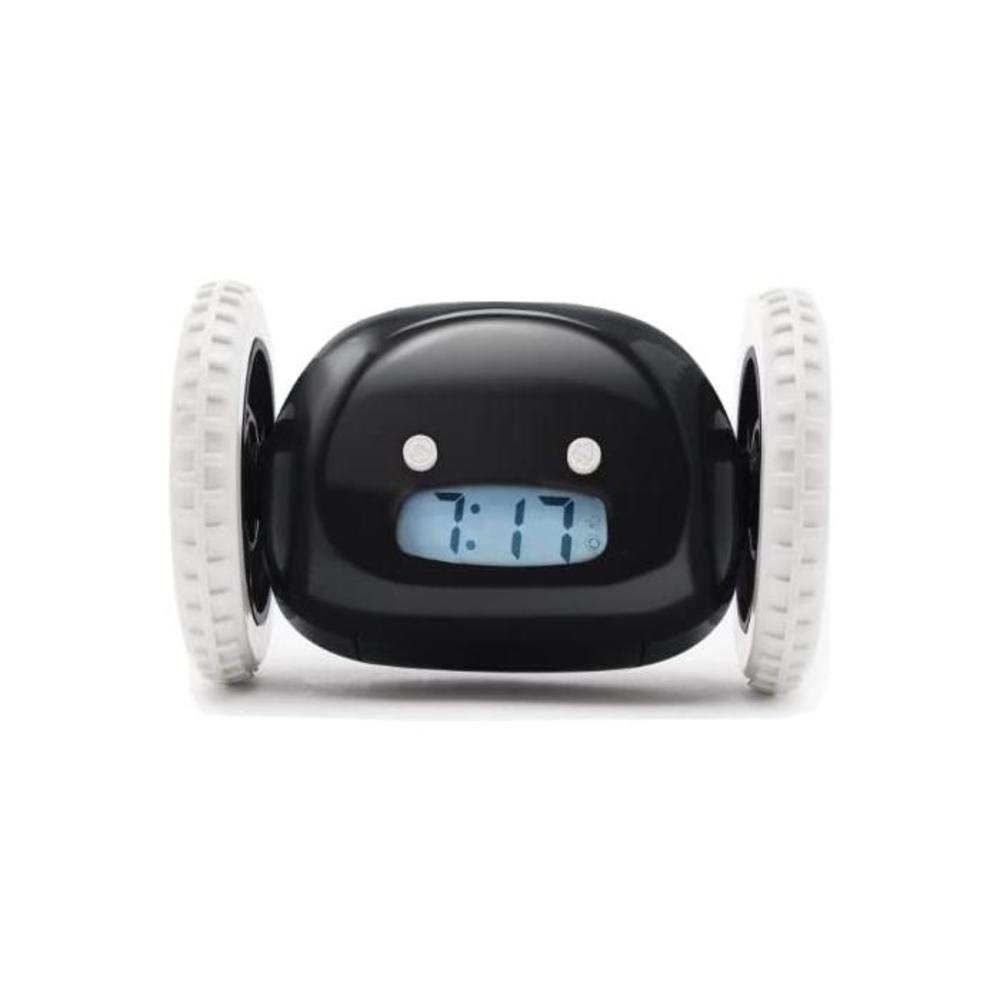 Clocky Alarm Clock on Wheels (Original) Extra Loud for Heavy Sleeper (Adult or Kid Bed-Room Robot Clockie) Funny, Rolling, Run-Away, Moving, Jumping (Black) B004MSMUGI