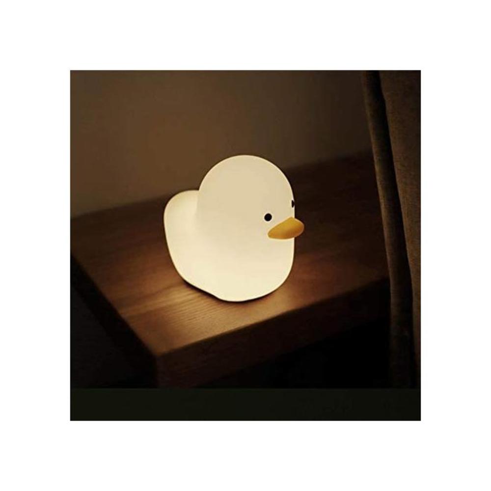 JYDHBDA LED Duck Pet Night Light, Cute Animal Safe Silicone Baby Bedside Lamp with Touch Sensor USB Rechargeable Lamps for Childrens Bedroom Decoration B08V8M84KJ