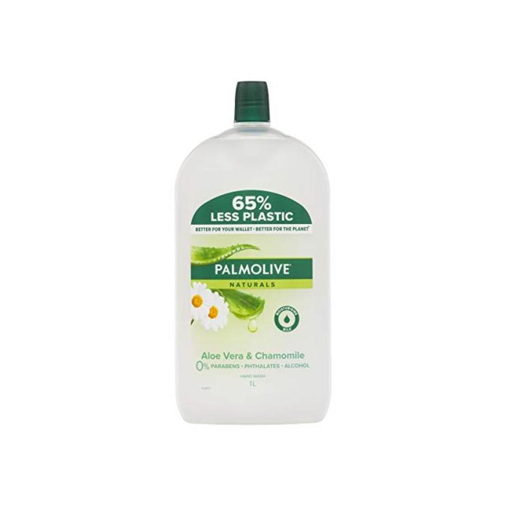Palmolive Naturals Liquid Hand Wash Soap Aloe Vera and Chamomile with Moisturising Milk Refill and Save Recyclable, 1L B0778JLS1D