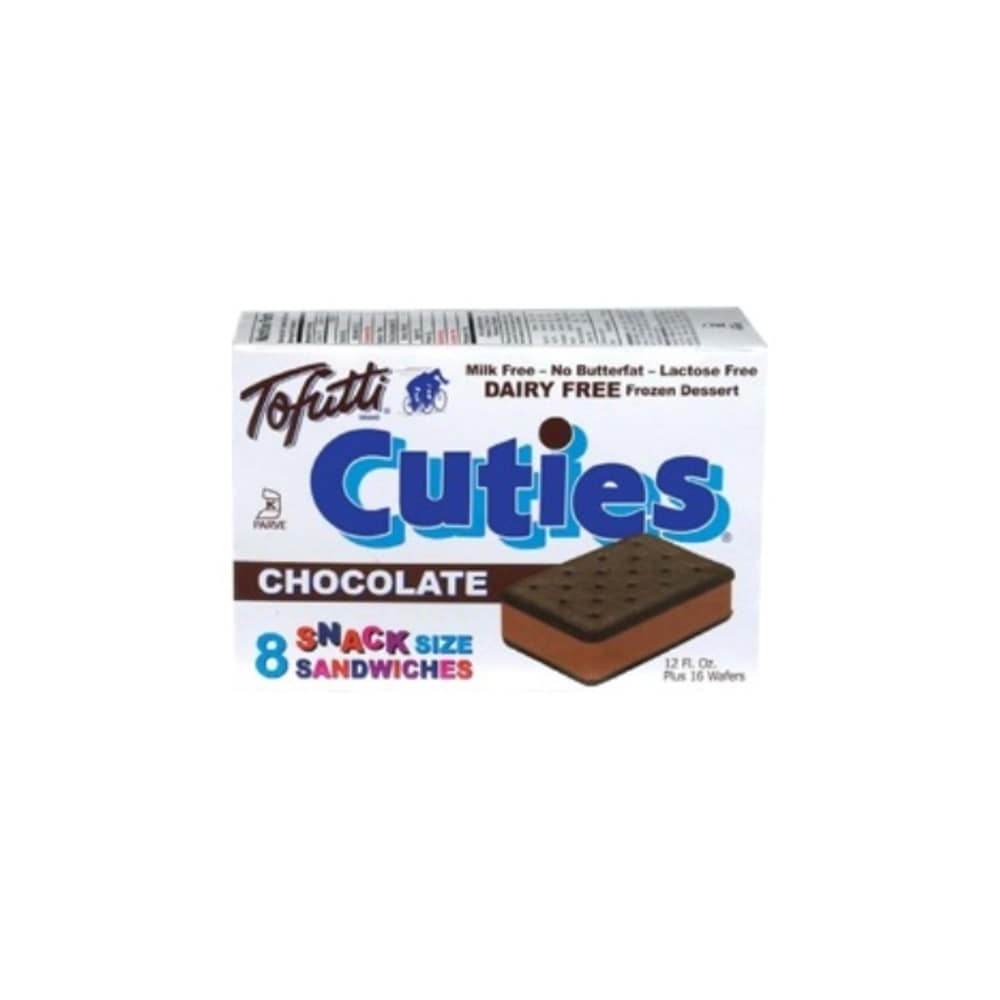 토푸티 큐티스 데어리 프리 초코렛 아이스 크림 샌드위치 8 팩 340g, Tofutti Cuties Dairy Free Chocolate Ice Cream Sandwich 8 pack 340g