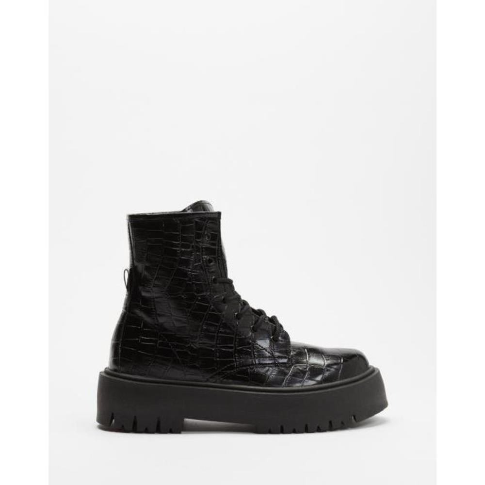 TOPSHOP Billy Croc Lace Up Boots TO101SH35HJC