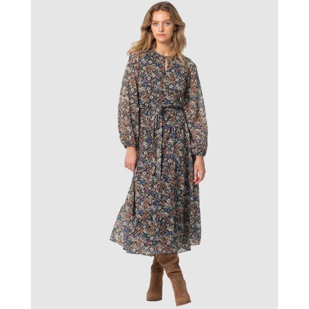 Three of Something Dark Meadow Floral Electra Dress TH909AA75WDS