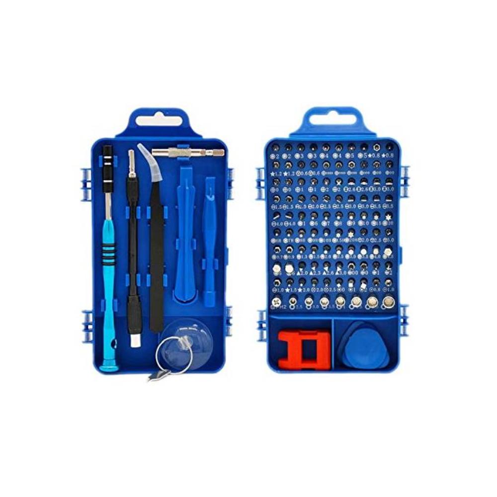 Screwdriver Set 110 in 1,Professional Screwdriver Magnetic,Rimposky Multi-function Repair Tool Kit Compatible with Cell Phone,iPhone,iPad,Watch,PC,Laptop and more.(Blue) B07NXZZKGG