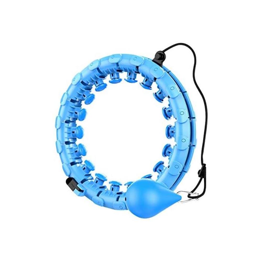 Smart Detachable Adjustable Size Hula Hoop, for Adults Weight Loss, Weighted Hula Hoop for Exercise 24 Detachable Knots do not Fall Off Fitness Circle, Thin Waist and Abdomen for B B08WK73S5P
