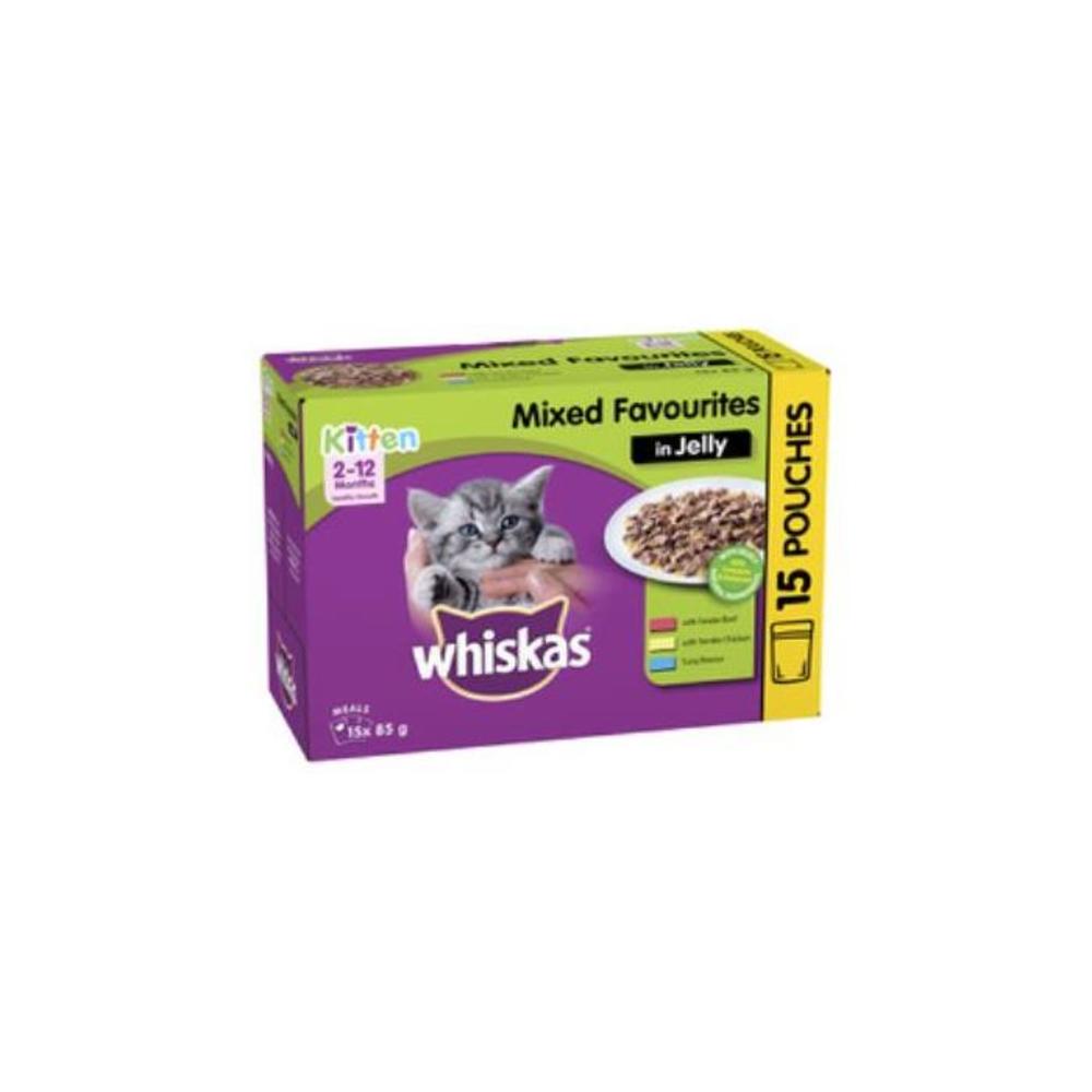 Whiskas Favourites Kitten Cat Food Mixed Variant In Jelly 15x85g 15 pack 3759577P