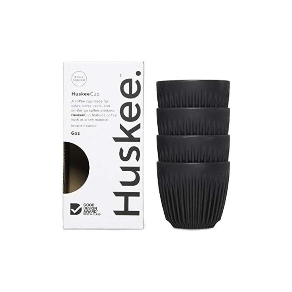 4 Pack HuskeeCups Both Natural and Charcoal Colours. 6oz, 8oz, 12oz Available. B07G3DG66N