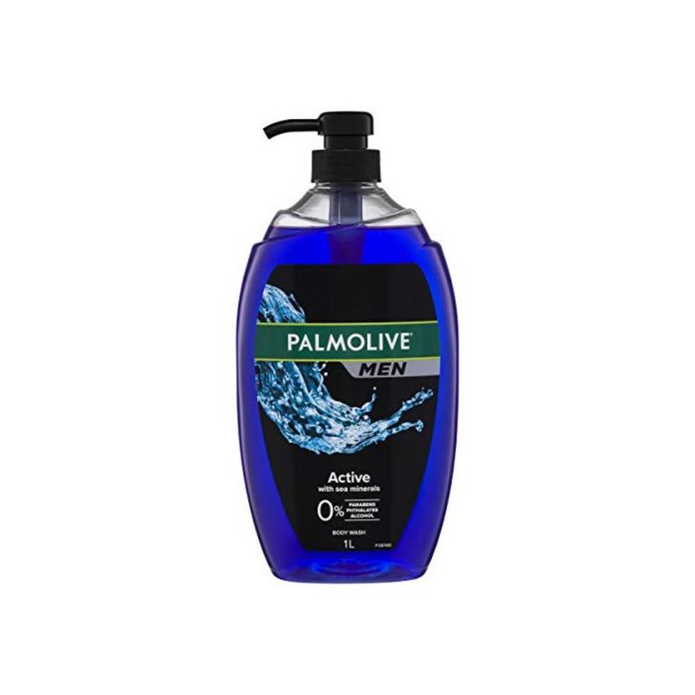 Palmolive Men Active Body Wash With Sea Minerals 0 percentage Parabens Dermatologically Tested pH Balanced Recyclable Bottle 1L B0778X3LTD
