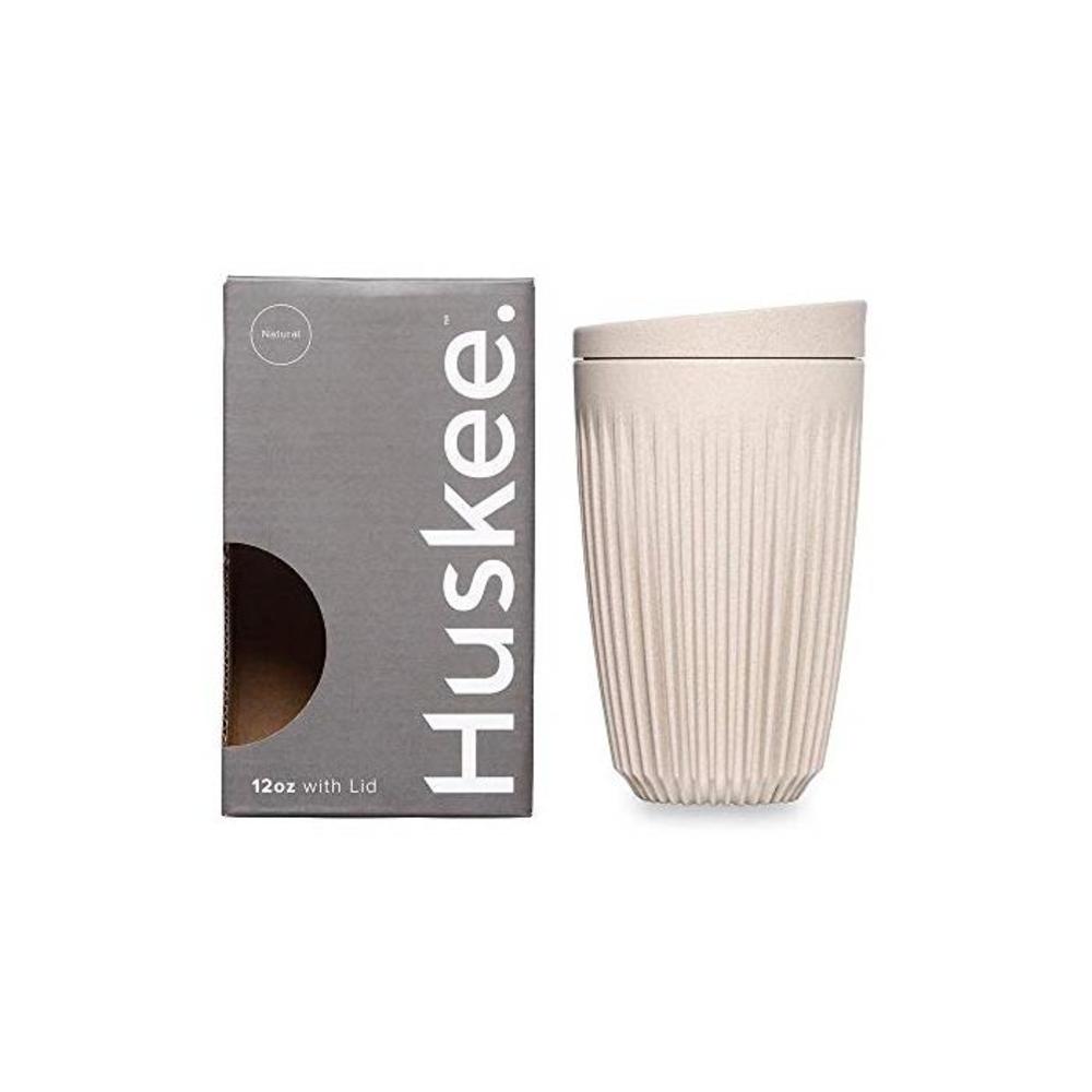 HuskeeCup - Reuseable Coffee Cup (12oz, Natural) B07XGKMKT7