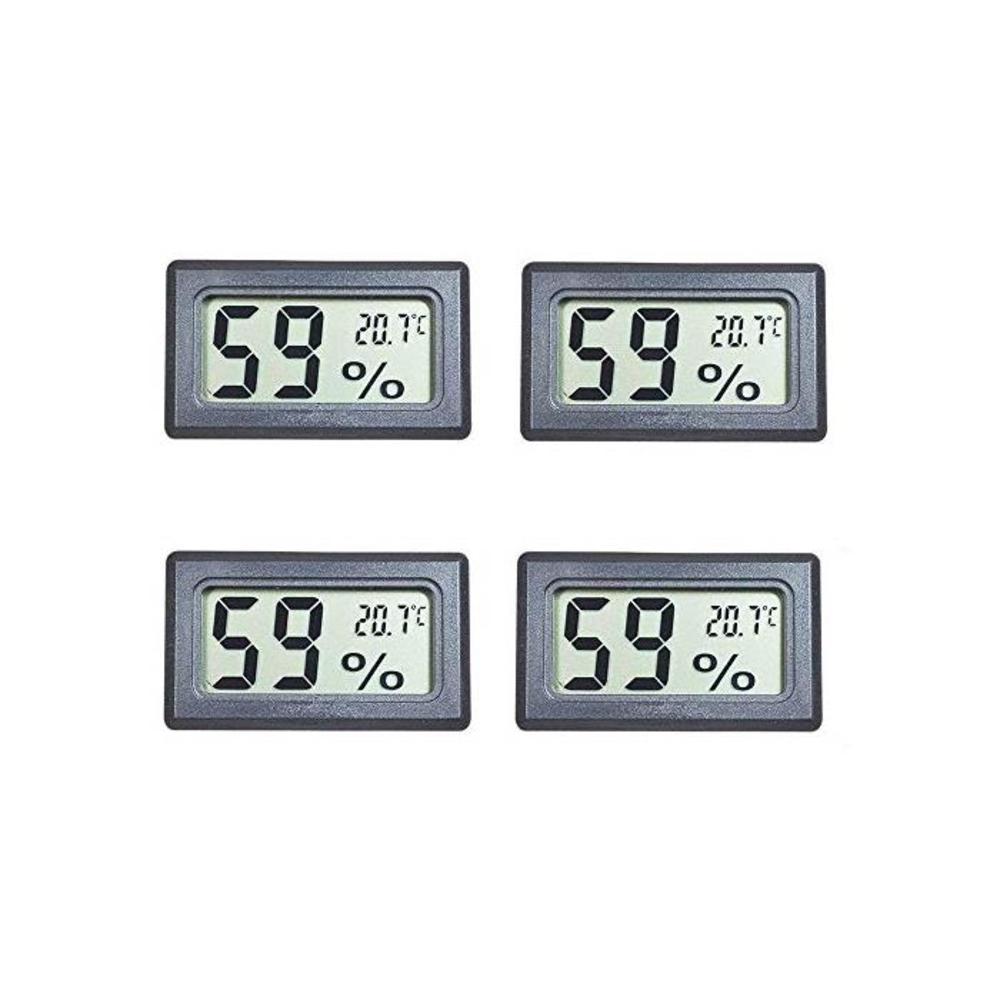 Eillet 4-Pack Small Thermometer Hygrometer, Digital Indoor Humidity Temperature Meter with LCD Display Temperature only in Celsius ℃ for Humidors Car Greenhouse Kitchen Cigar Room B07NXZL1VJ
