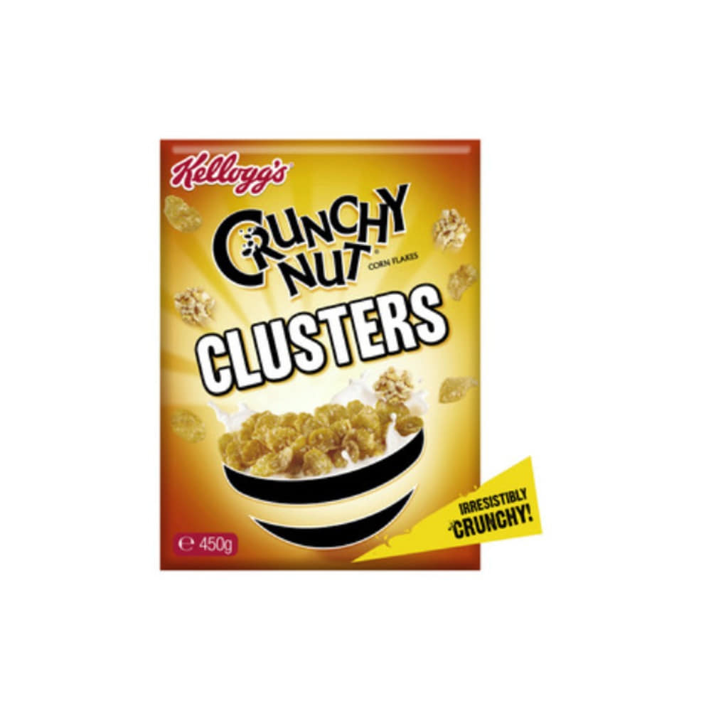 켈로그 크런치 넛 클러스터 브렉퍼스트 시리얼 450g, Kelloggs Crunchy Nut Clusters Breakfast Cereal 450g
