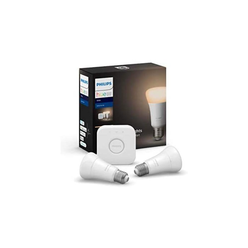 Philips Hue Edison Screw Bulbs E27 White LED Smart Bulb Starter Kit (Compatible with Bluetooth, Amazon Alexa, Apple HomeKit, and Google Assistant) B0857T4JY8