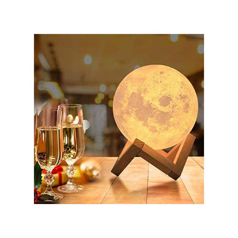 OxyLED Moon Lamp, 16 Colors 4.7 Inch 3D Print LED Moon Light with Stand Remote Touch Tap Control and USB Rechargeable, Night Light Dimmable for Kids Lover Friends Birthday Gifts B08D9LJDTV