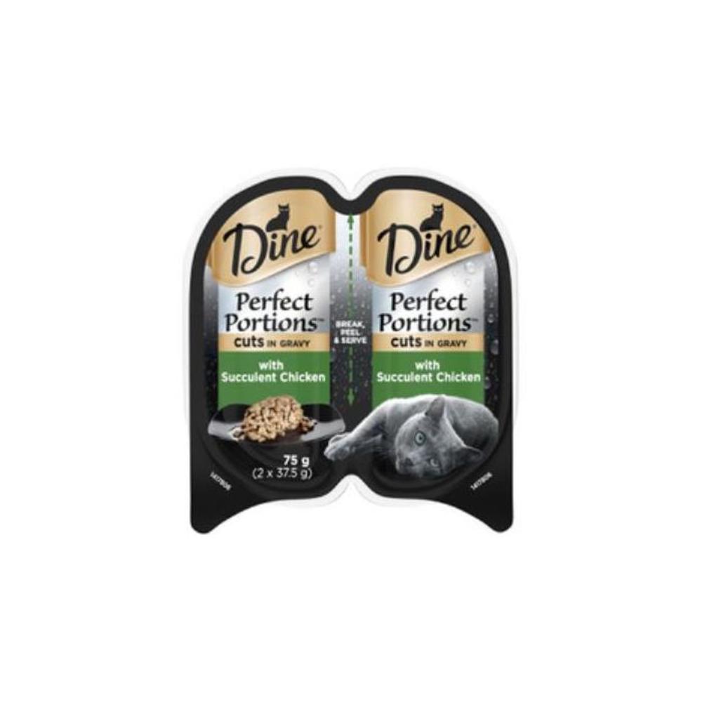 Dine Perfect Portions Cuts In Gravy with Succulent Chicken Wet Cat Food Trays 75g 3322794P