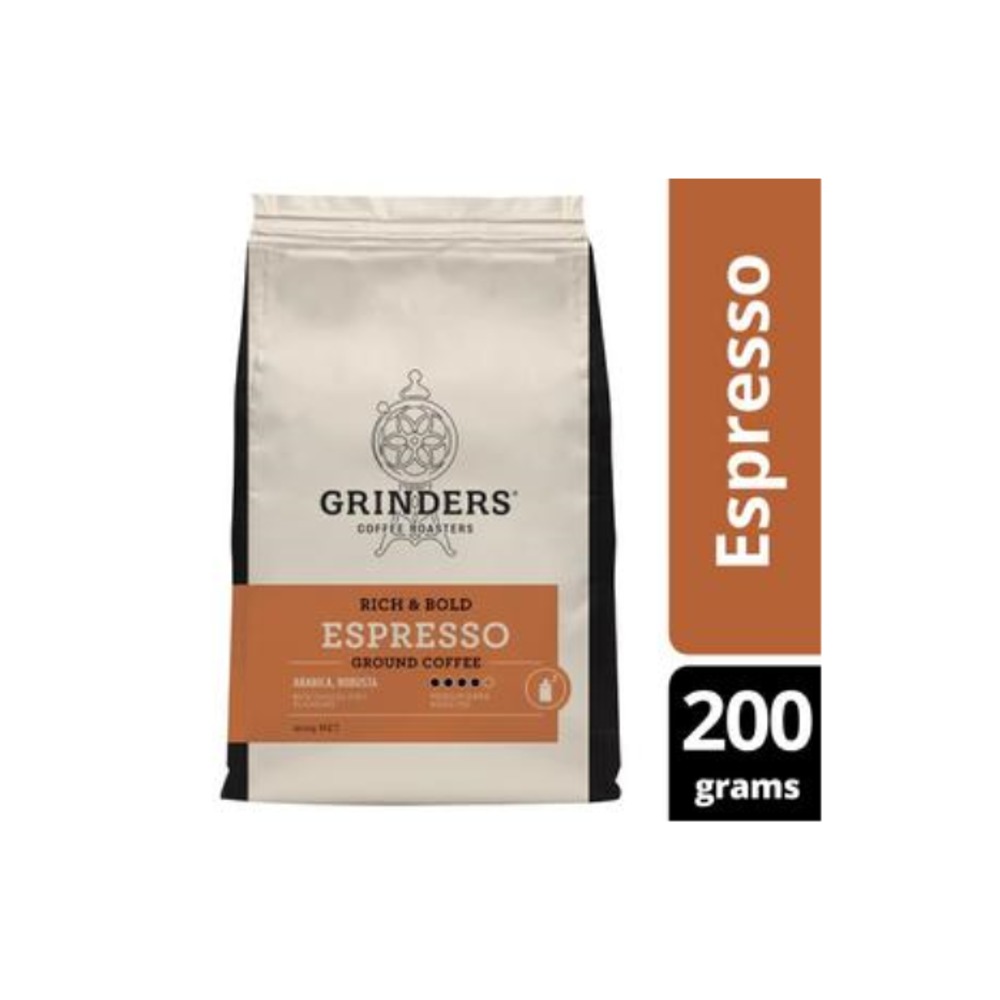 그라인더 리치 &amp; 볼드 에스프레소 그라운드 커피 200g, Grinders Rich &amp; Bold Espresso Ground Coffee 200g