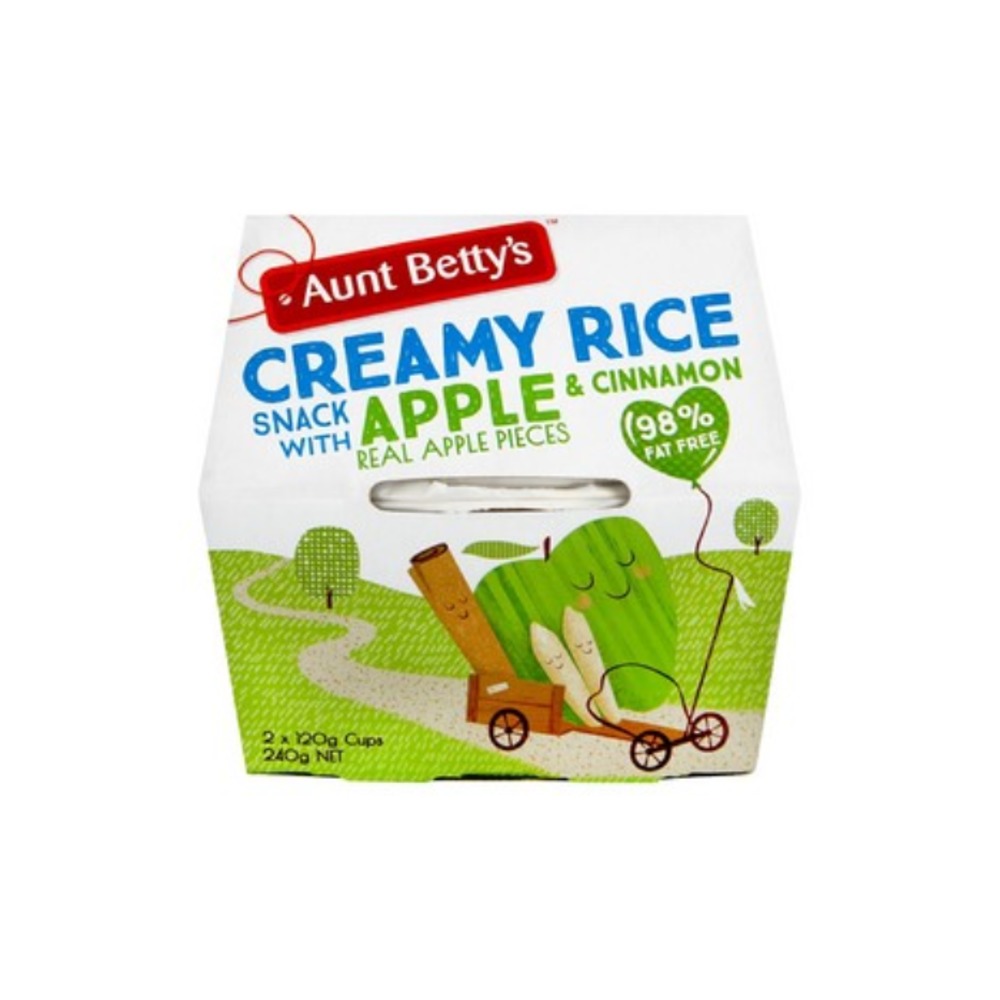 언트 베티스 크리미 라이드 스낵 위드 애플 &amp; 시나몬 240g, Aunt Bettys Creamy Rice Snack With Apple &amp; Cinnamon 240g